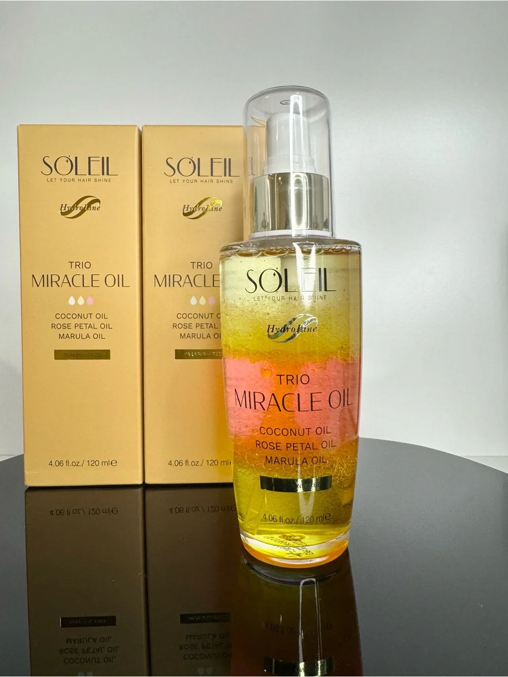 2-PC SOLEIL TRIO MIRACLE OIL